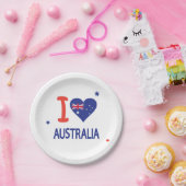 私はオーストラリアの幸せなオーストラリアの日が大好き ペーパープレート (パーティー)
