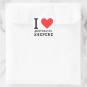 私はオーストラリアの羊飼いが大好きだ スクエアシール (バッグ)
