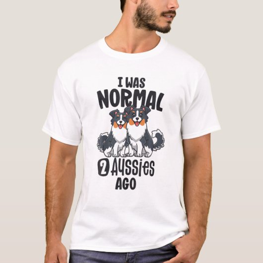 私はオーストラリアの羊飼いママ前に普通の2オージーだった Tシャツ (正面)
