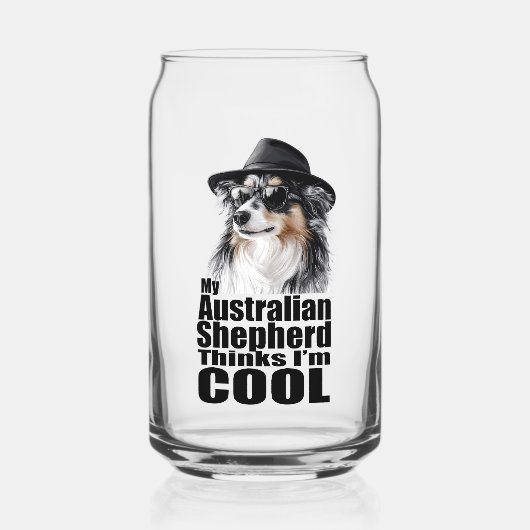 私はオーストラリアクールシェパード ガラス缶 (正面)