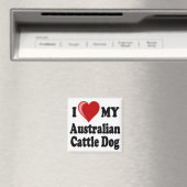私はオーストラリア産の牛犬が大好きだ マグネット (インサイチュ (食洗機))