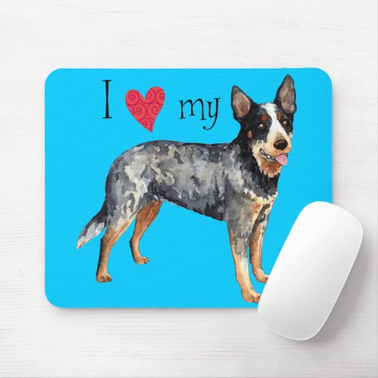 私はオーストラリア産の牛飼いが大好き マウスパッド (マウス)