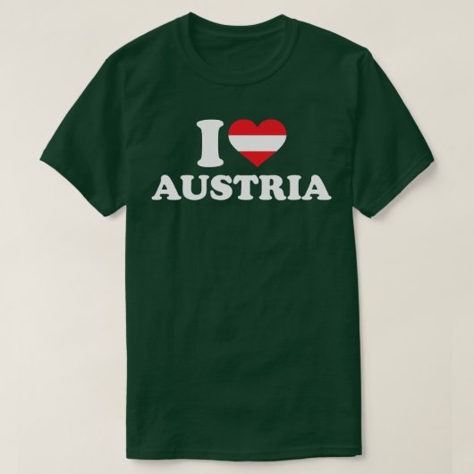 私はオーストリアが大好き Tシャツ (デザイン正面)