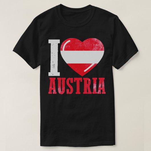 私はオーストリアが大好き Tシャツ (デザイン正面)