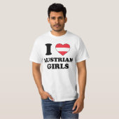 私はオーストリアの女の子が大好き Tシャツ (正面フル)