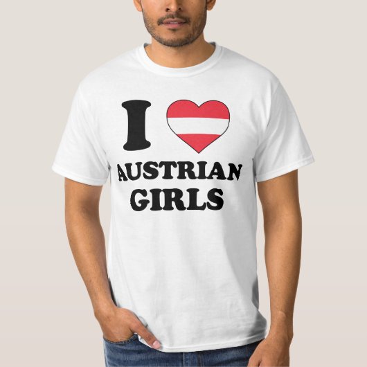 私はオーストリアの女の子が大好き Tシャツ (正面)
