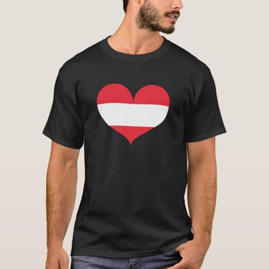 私はオーストリア国旗が大好き Tシャツ (正面)