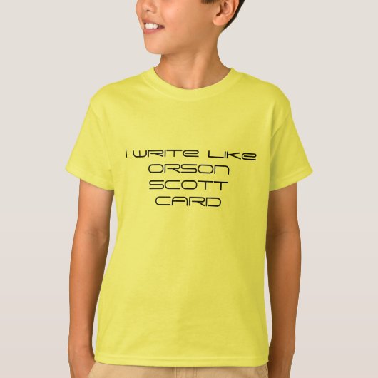 私はオースン・スコット・カードのように書きます Tシャツ (正面)