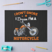 私はオートバイの夢を見て、いびきはしない 薄葉紙 (クラフト)