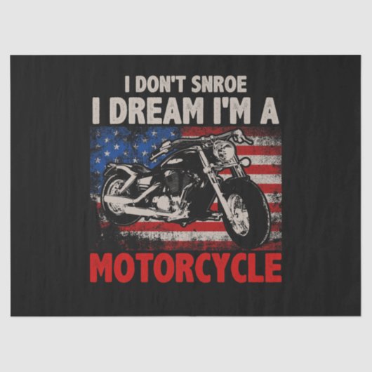 私はオートバイの夢を見て、いびきはしない 薄葉紙 (正面)