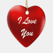 私はオーナメントのハート愛します セラミックオーナメント (右)