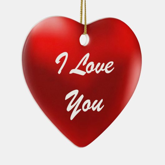 私はオーナメントのハート愛します セラミックオーナメント (右)