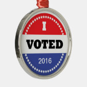 私はオーナメントを投票しました メタルオーナメント (右)