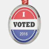 私はオーナメントを投票しました メタルオーナメント (左)