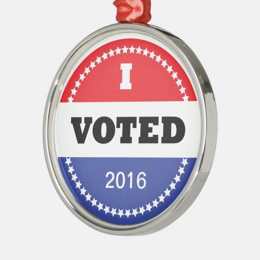 私はオーナメントを投票しました メタルオーナメント (左)