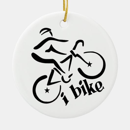 私はオーナメントを、カスタマイズ自転車に乗ります セラミックオーナメント (正面)