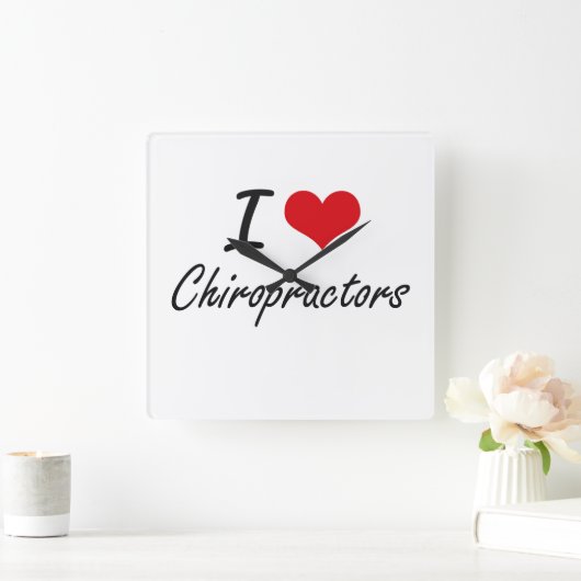 私はカイロプラクター スクエア壁時計 (ホーム)