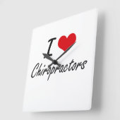 私はカイロプラクター スクエア壁時計 (傾斜)