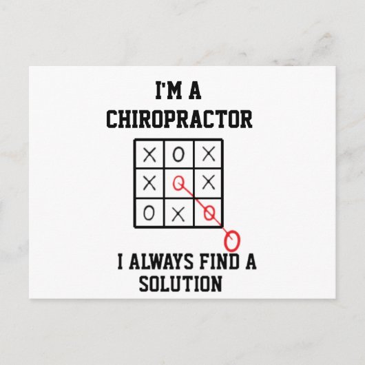 私はカイロプラクター、常に解決策を見つけるよ ポストカード (正面)