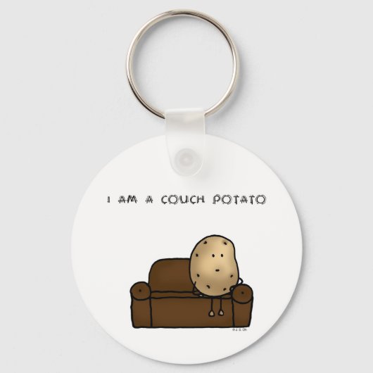 私はカウチポテトだ キーホルダー (正面)