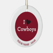 私はカウボーイを愛します セラミックオーナメント (右)