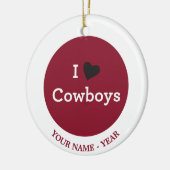 私はカウボーイを愛します セラミックオーナメント (左)