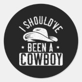 私はカウボーイウェスタンロデオの馬Rだったべきだった ラウンドシール (正面)