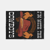 私はカウボーイレルレーシングホルセック乗馬ロッドと一緒にいる フリースブランケット (正面(横))