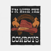 私はカウボーイレルレーシングホルセック乗馬ロッドと一緒にいる フリースブランケット (正面)