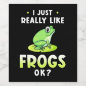 私はカエルがとても好きだ ワインラベル (シングルラベル)