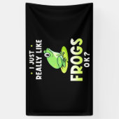 私はカエルがとても好きだ 横断幕 (縦)