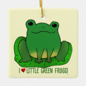 私はカエルが大好き セラミックオーナメント (正面)
