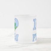 私はカエルが大好き フロストグラスマグカップ (中央)