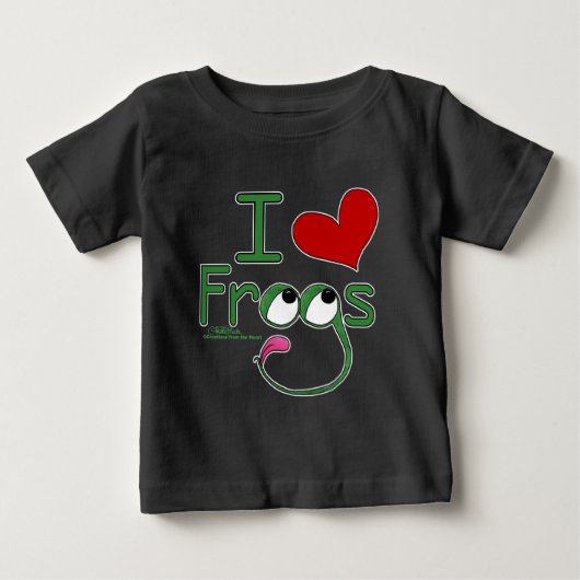 私はカエルが大好き ベビーTシャツ (正面)