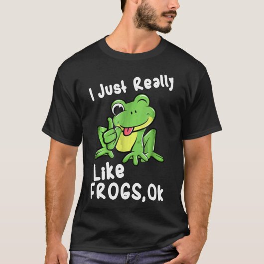 私はカエルが大好き Tシャツ (正面)