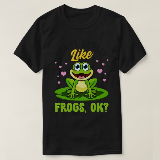 私はカエルが大好き Tシャツ (デザイン正面)