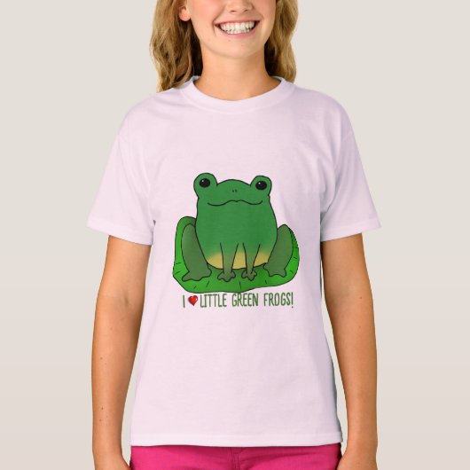私はカエルが大好き Tシャツ (正面)