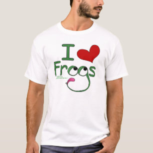 私はカエルが大好き Tシャツ