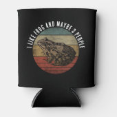 私はカエルが好きで、3人くらいかな 缶クーラー (正面)