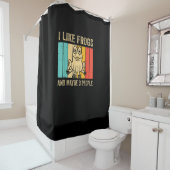 私はカエルが好きで、3人でシャワーのカーテンが好き シャワーカーテン (インサイチュ)