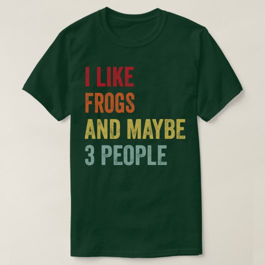 私はカエルが3人も好きだ Tシャツ (デザイン正面)