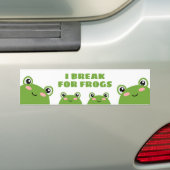 私はカエルのために休む バンパーステッカー (車上)