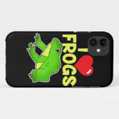 私はカエルの動物おもしろいカエル愛両生類が大好き Case-Mate iPhoneケース (裏面(横))