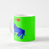 私はカエルを愛します コーヒーマグカップ (正面左)