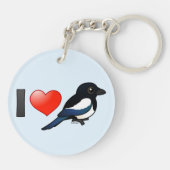 私はカササギを愛します キーホルダー (裏面)