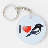 私はカササギを愛します キーホルダー (正面)