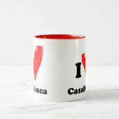 私はカサブランカトゥウィークリーゲコフィエムクが大好き ツートーンマグカップ (中央)