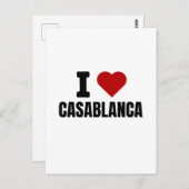 私はカサブランカ大好き – Iハートカサブランカモロッコ ポストカード (正面/裏面)