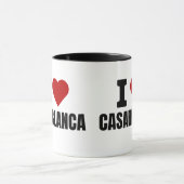 私はカサブランカ大好き – Iハートカサブランカモロッコ マグカップ (中央)