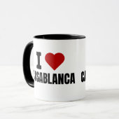 私はカサブランカ大好き – Iハートカサブランカモロッコ マグカップ (正面左)